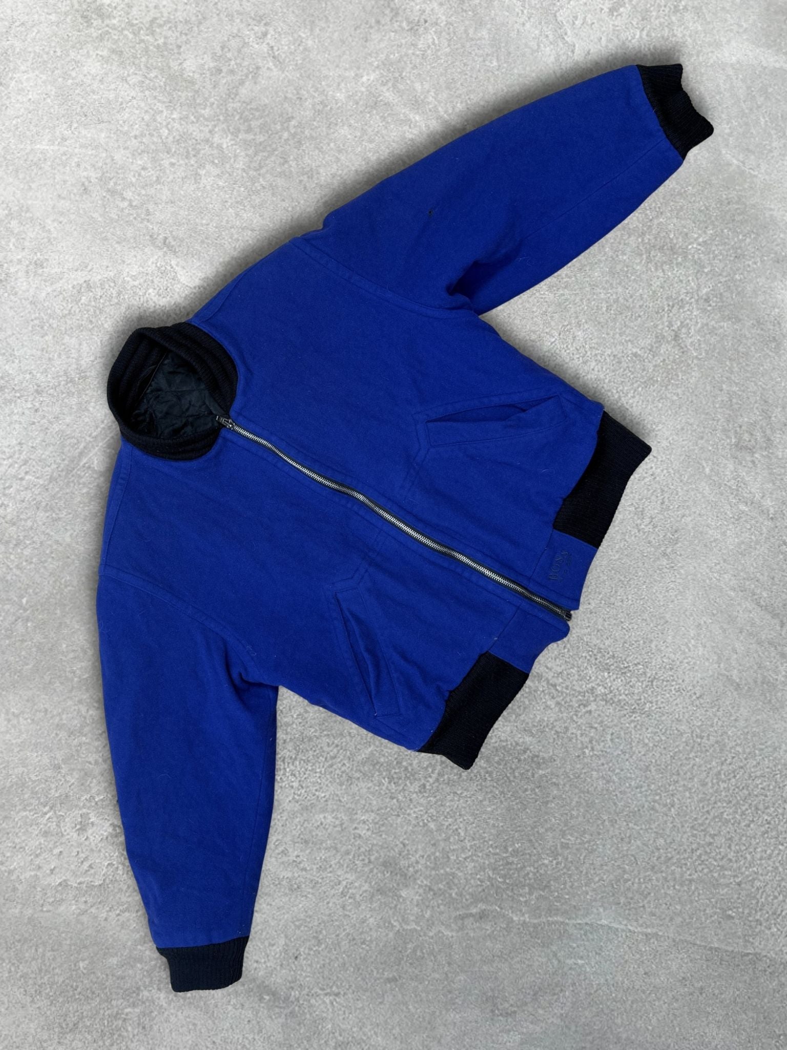 SOFT BLUE WOOL CASHMERE BOMBERJACKET BY HUGO BOSS&nbsp;