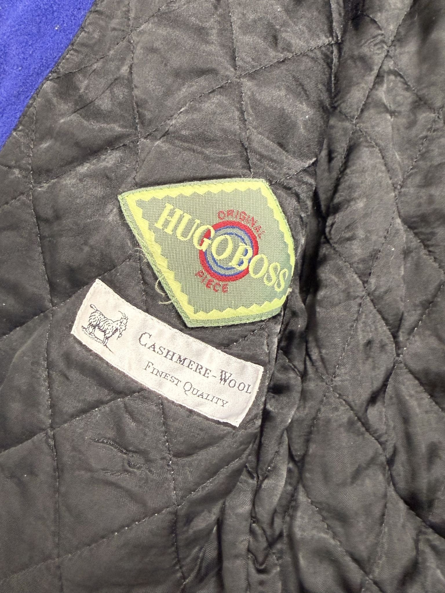 SOFT BLUE WOOL CASHMERE BOMBERJACKET BY HUGO BOSS&nbsp;