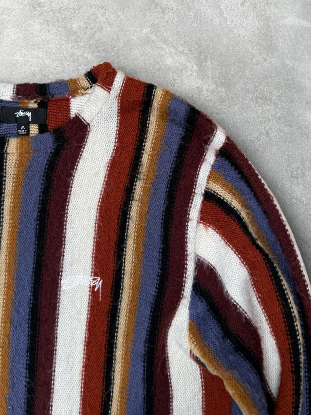 VERTICAL STRIPED KNIT CREW BY STUSSY&nbsp;