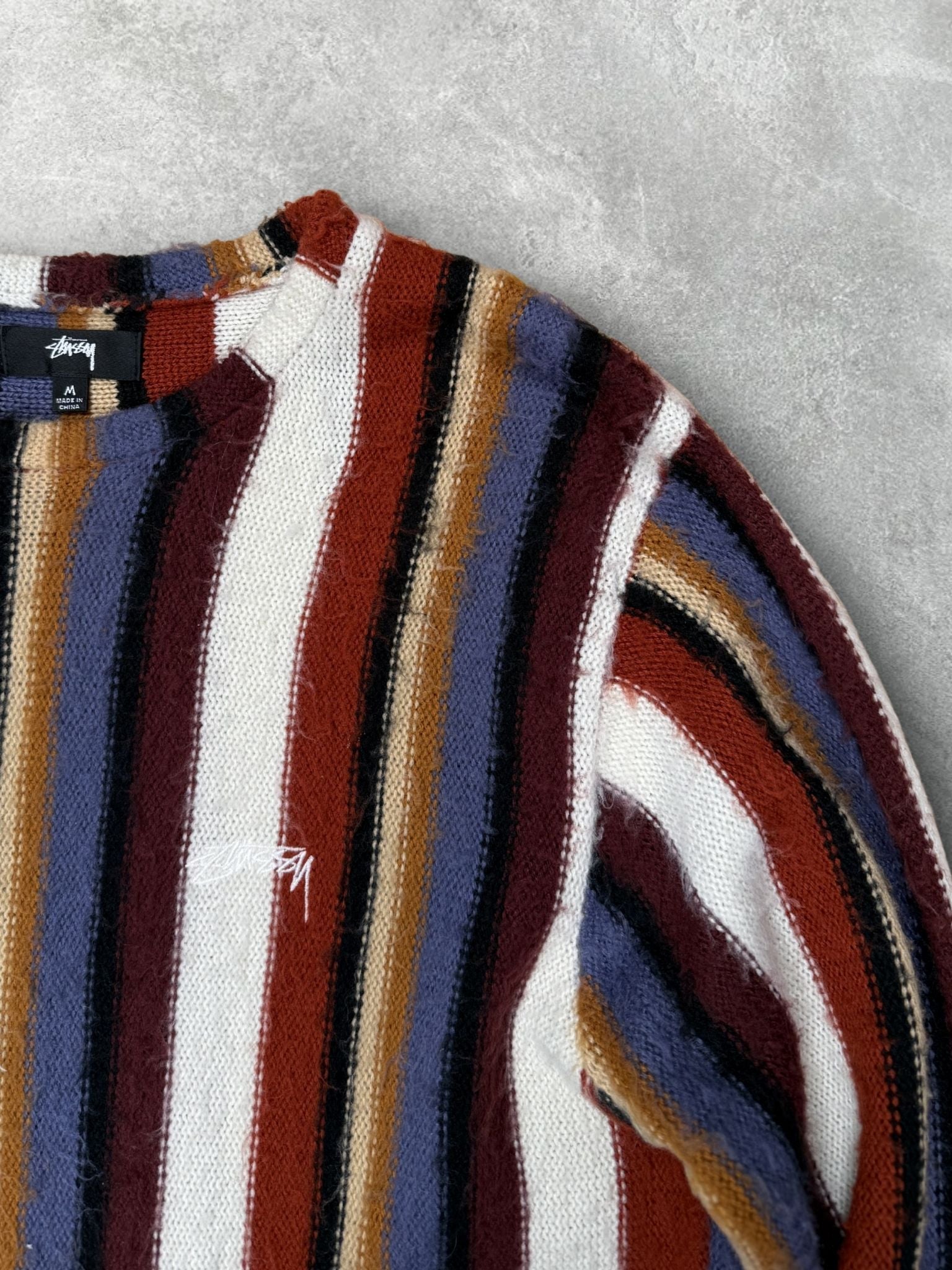 VERTICAL STRIPED KNIT CREW BY STUSSY&nbsp;