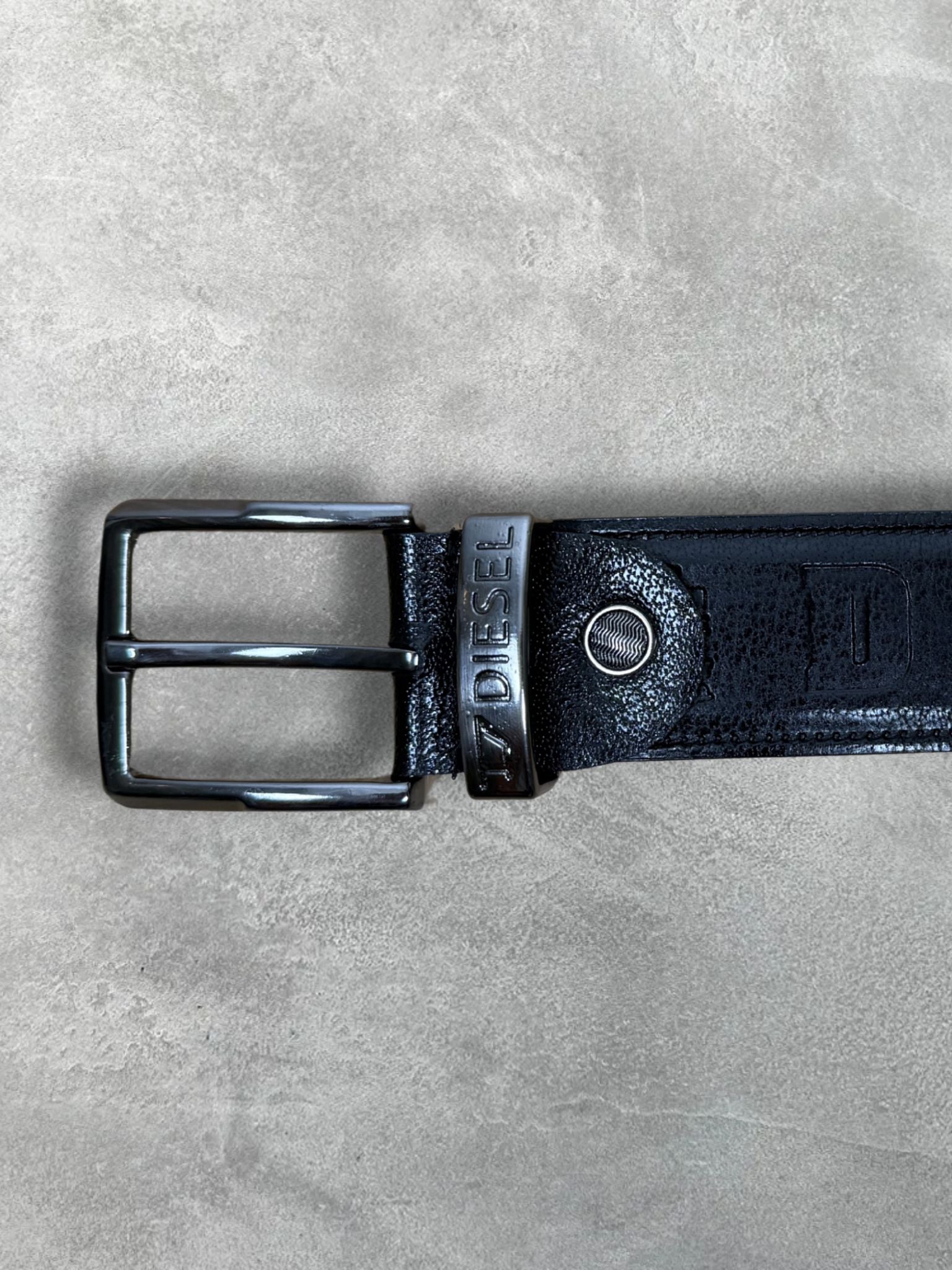 BLACK LEATHER BELT BY DIESEL&nbsp;