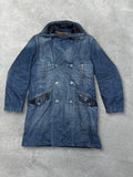 STONEWASH DENIM TEDDY DOUBLE BREASTED COAT BY DIESEL&nbsp;