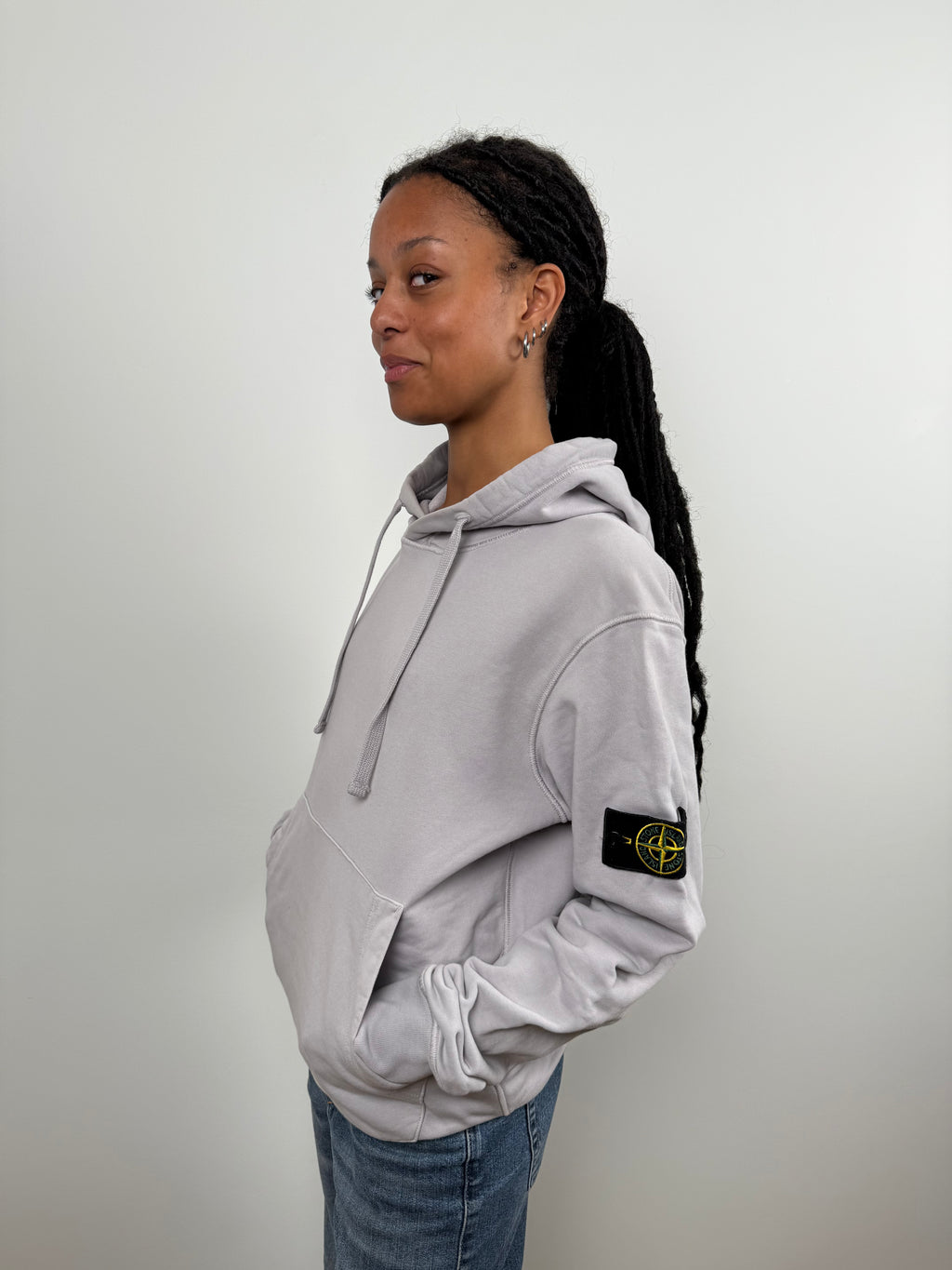 LIGHT BLUE HOODIE BY STONE ISLAND