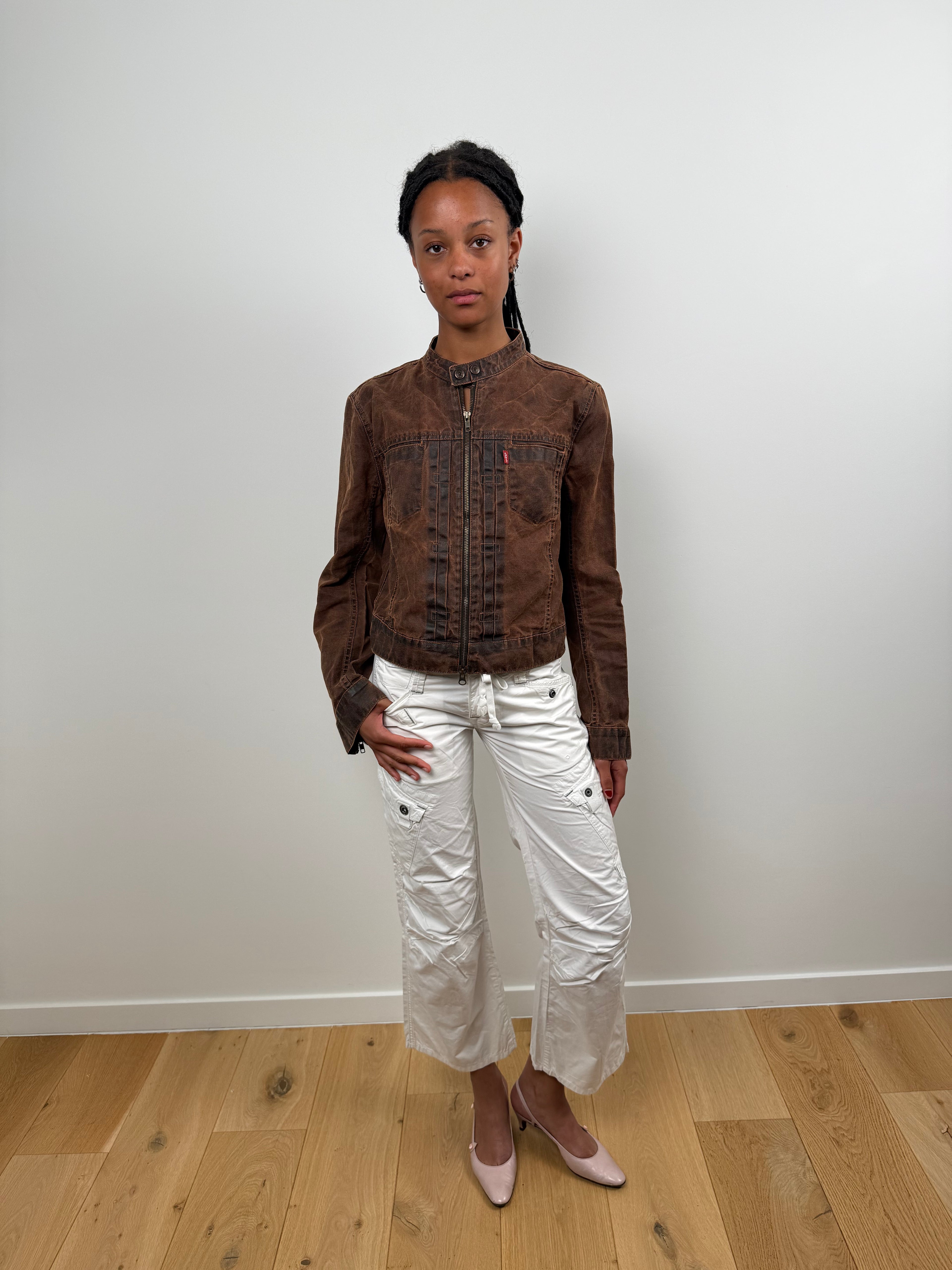 BROWN DENIM JACKET BY LEVIS&nbsp;